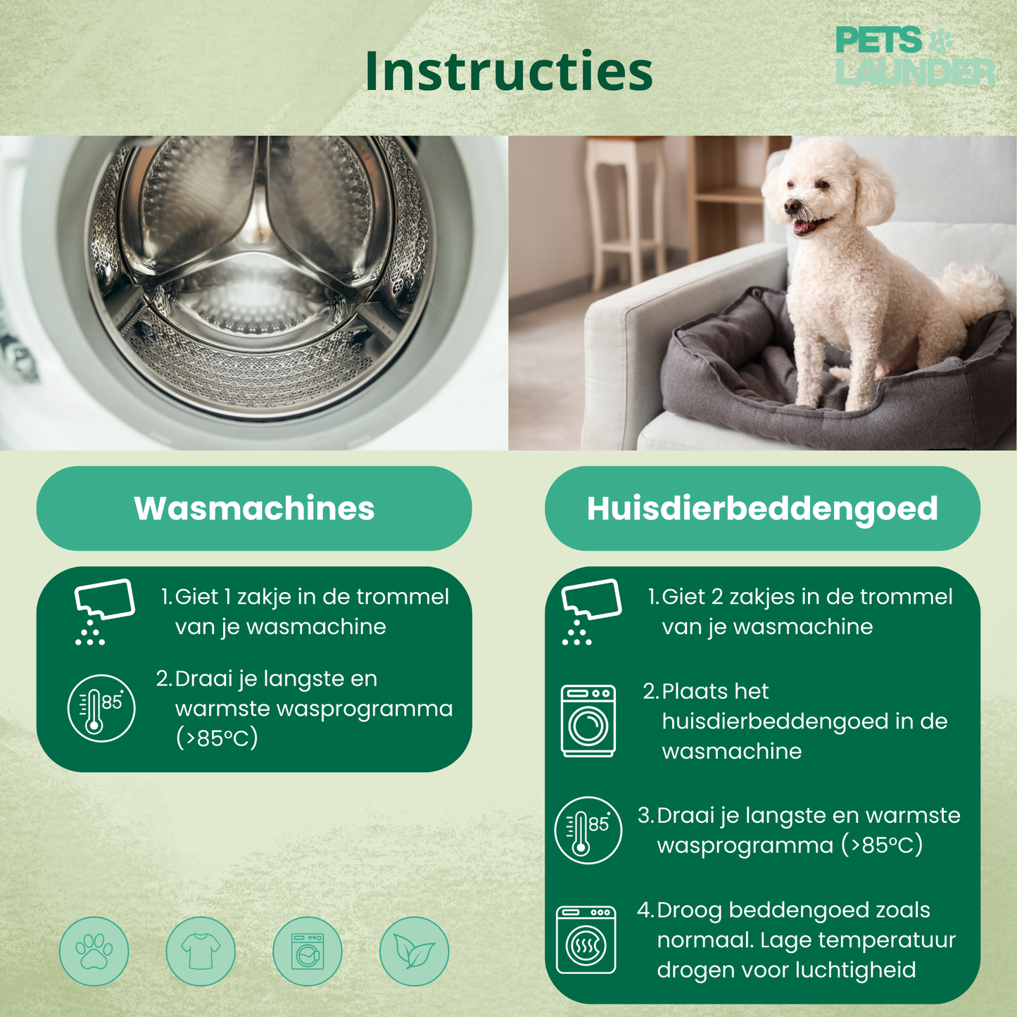 Huisdierhaar Oplosser voor de Was (12 Stuks) - Verwijdert Honden en Kattenhaar tijdens het Wassen