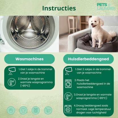 Huisdierhaar Oplosser voor de Was (12 Stuks) - Verwijdert Honden en Kattenhaar tijdens het Wassen