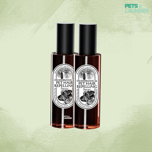 4-in-1 spray voor het verwijderen van dierenharen en het neutraliseren van geurtjes, antistatisch en kreukvrij, plantaardige enzymen, veilig voor huisdieren, stoffen en meubels, verfrissende dennengeur, 200 ml, 2 reisverpakkingen